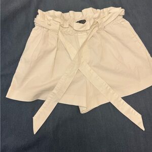 Zara High Waist White Shorts